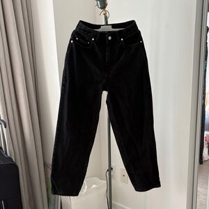 KOTN Black Straight-Leg High-Rise Jeans